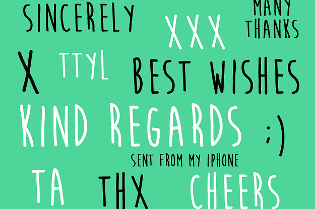 list of email sign-offs