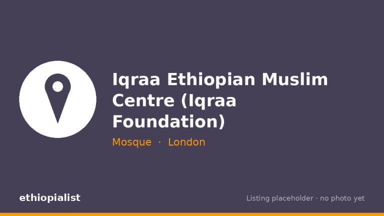 Iqraa Ethiopian Muslim Centre (Iqraa Foundation)